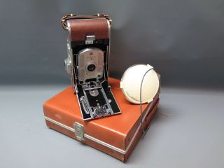Vintage Polaroid Land Camera Model 95a W/ Diffuser & Case