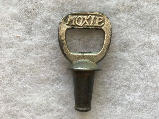 Moxie Vintage Cast Iron Bottle Stopper,  Circa 1900