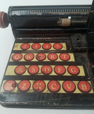 Vintage Louis Marx Company Toy Dial Typewriter 2