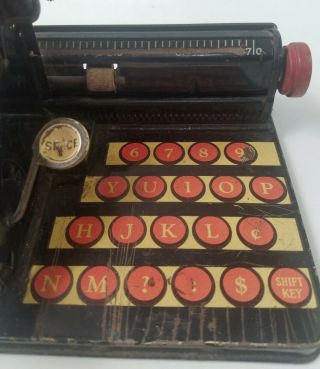 Vintage Louis Marx Company Toy Dial Typewriter 3