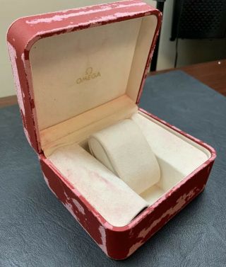 Vintage 100 Omega Seamaster Red Watch Watches Presentation Box Only Collector 