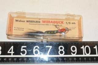 Old Stock Weber Webaduck Duck Lure Minnow Bait Crazy Cool Color