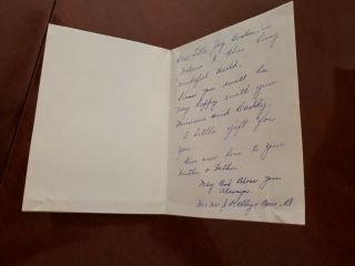 Vtg Rust Craft Greeting Card Marjorie Cooper BABY Mother W/Diaper pen,  HANDI - NOTE 3