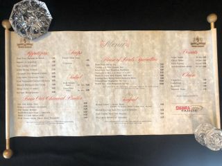 Vintage Sahara Tahoe Casino House Of Lords Steak House Scroll Dinner Menu