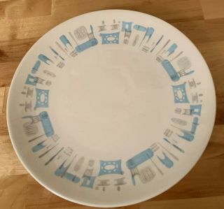 Royal China Blue Heaven Vintage Mid Century Dinner Plate