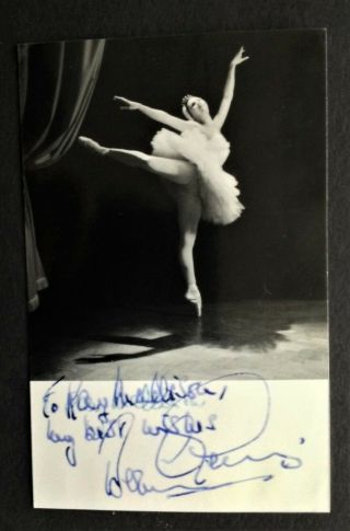 Beryl Grey.  Vintage Signed & Inscribed Photo.  Sadlers Wells Ballet.  Royal Ballet