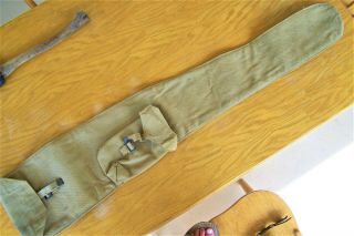 Vintage Ww Ii Us Military M1 Carbine Canvas Rifle Case With Attached Ammo Pouch