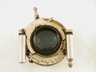 Vintage Large Format Lens In Double Piston Shutter,  No Info On Lens Or Shutter