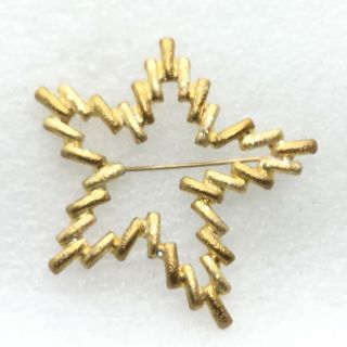Vintage Star Brooch Pin Glitter Enamel Gold Tone Costume Jewelry