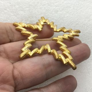 Vintage STAR BROOCH Pin Glitter Enamel Gold Tone Costume Jewelry 3