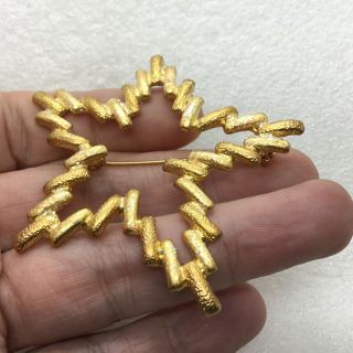 Vintage STAR BROOCH Pin Glitter Enamel Gold Tone Costume Jewelry 4