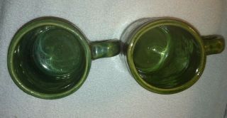(2) Vintage McCoy Pottery 1920 ' s Green Grape Mug Tankard Stoneware Stein 3