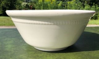 Vintage Homer Laughlin White Ironstone Pottery Very Large Mixing Bowl 11.  5”d