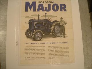 1950s Vintage Fordson MAJOR Tractor Brochure FORD Farm 2