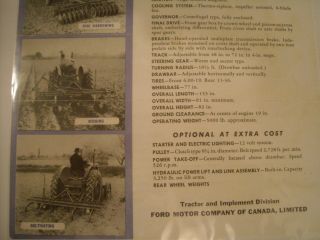1950s Vintage Fordson MAJOR Tractor Brochure FORD Farm 4