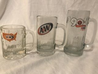 Aw Root Beer Mugs Vintage 3 Different Mugs And 3 Mini Mugs