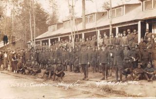 Camp Humphreys Virginia Soldiers Military Real Photo Vintage Postcard Jh231502