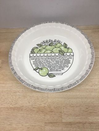 Vintage Royal China Pie Baker Deep Dish Ceramic Plate Apple Pie Recipe
