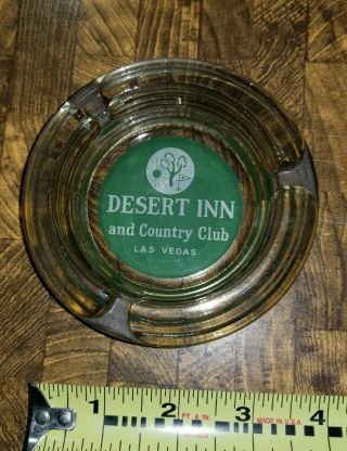 Vintage Desert Inn & Country Club Las Vegas Nevada Ashtray Round 4” Gc