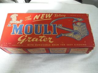 Vintage Mouli Cheese Grater Red Knob Made In France Box