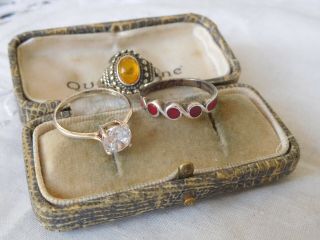 Three Lovely Vintage 1970s/80s Sterling Silver Dress Rings
