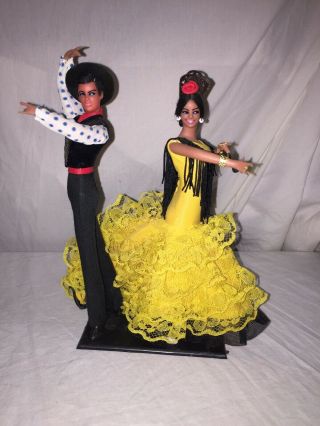 Vintage Marin Chiclana Dolls 8 Inch Flamenco Pair