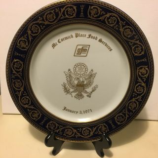 Vintage Shenango China Us Mccormick Place Food Services Plate 10.  25 " Dated 1971