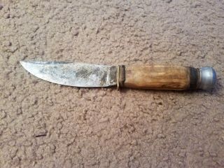 Vintage Rustic Gc Co.  Solingen Germany 470 Antler? Handle Hunting Knife