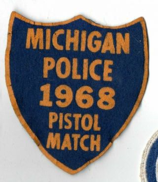 Vintage 1968 Michigan State Police Pistol Match Felt Patch