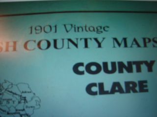 1901 Vintage Irish County Map County Clare