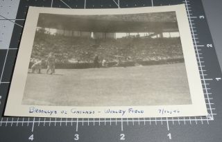 1940s Brooklyn Dodgers Vs Chicago Cubs Baseball Game Wrigley Field Vintage Photo