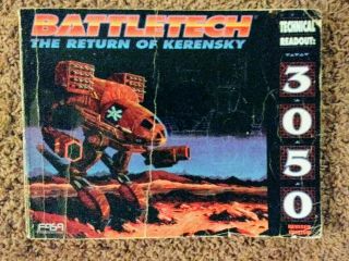 Vintage 1996 Battletech Technical Readout 3050 Fasa Return Of Kerensky