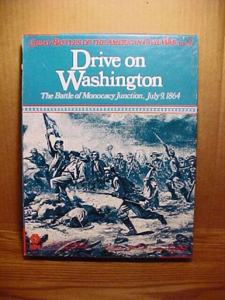 Vintage " Drive On Washington - Battle Of Monocacy Junction " Civil War Game By Spi