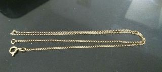 Vintage 1/20 12kt Yellow Gold Filled Fine Chain Necklace 16 "