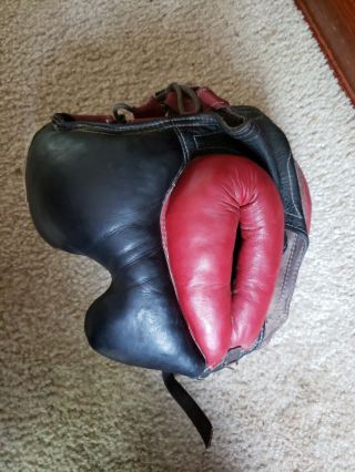 VTG 1950 ' s SHEVLIN BOXING EQUIPMENT Headgear Head Protector Leather Made in USA 4