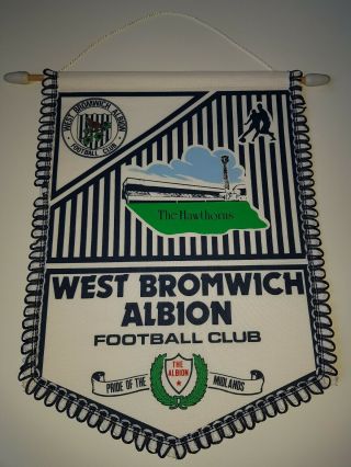 Classic Vintage West Bromwich Albion Fc - Large Football Emblem Pennant