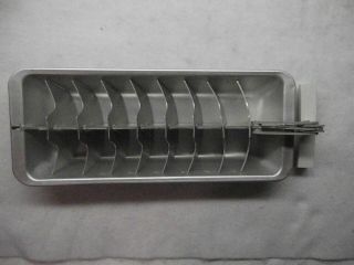 Vintage Metal Aluminum Ice Cube Tray With Lift Handle