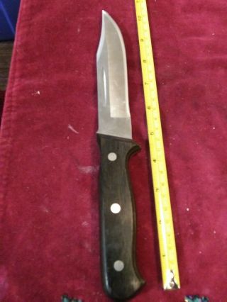 Vintage Vernco Hi - Cv Hand - Honed Stainless Japan 5 1/2” Bowie Style Knife Plus