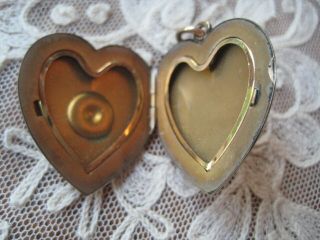 Vintage Gold Filled Large HEART LOCKET Pendant 1 