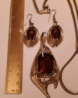 Vintage Sarah Coventry Earrings And Pendant Set
