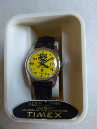 Vintage Timex Cub Scouts Mechanical Wind Up Watch Nos