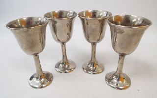 4 X Vintage F B Rogers Silver Plated Goblets/cups - A07