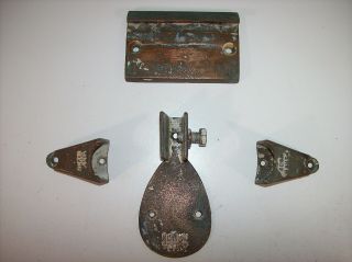 Perko 933 S Bronze Anchor Chock Set Complete 4 Pc - Vintage Perko 933s Chock Set