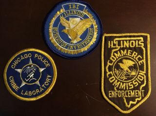 Illinois,  Vintage Issued Police Patches Group Four