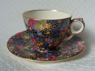 Vintage Royal Winton Grimwades Chintz Hazel Tea Cup & Saucer England