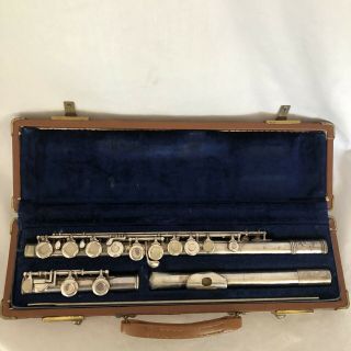 Vintage Gemeinhardt Silver Plate Flute With Case Only