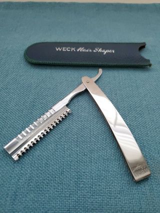 Vintage Weck Hair Shaper Trimmer Stainless Steel Straight Razor Barber