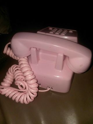 Pink Mini Landline Desktop Phone vintage telephone princess girl child 2