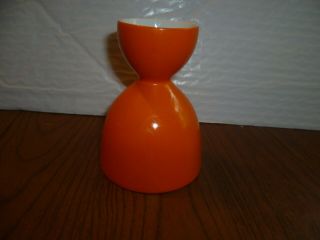 Vintage Egg Cup Orange Glaze,  Unbranded