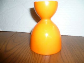 Vintage Egg Cup Orange Glaze,  Unbranded 3